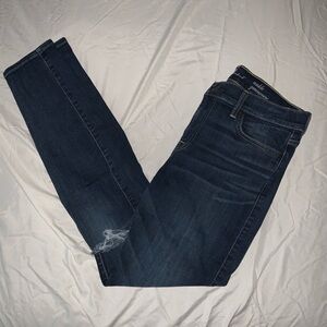 7 For All Mankind ankle cut jeans with knee holes
